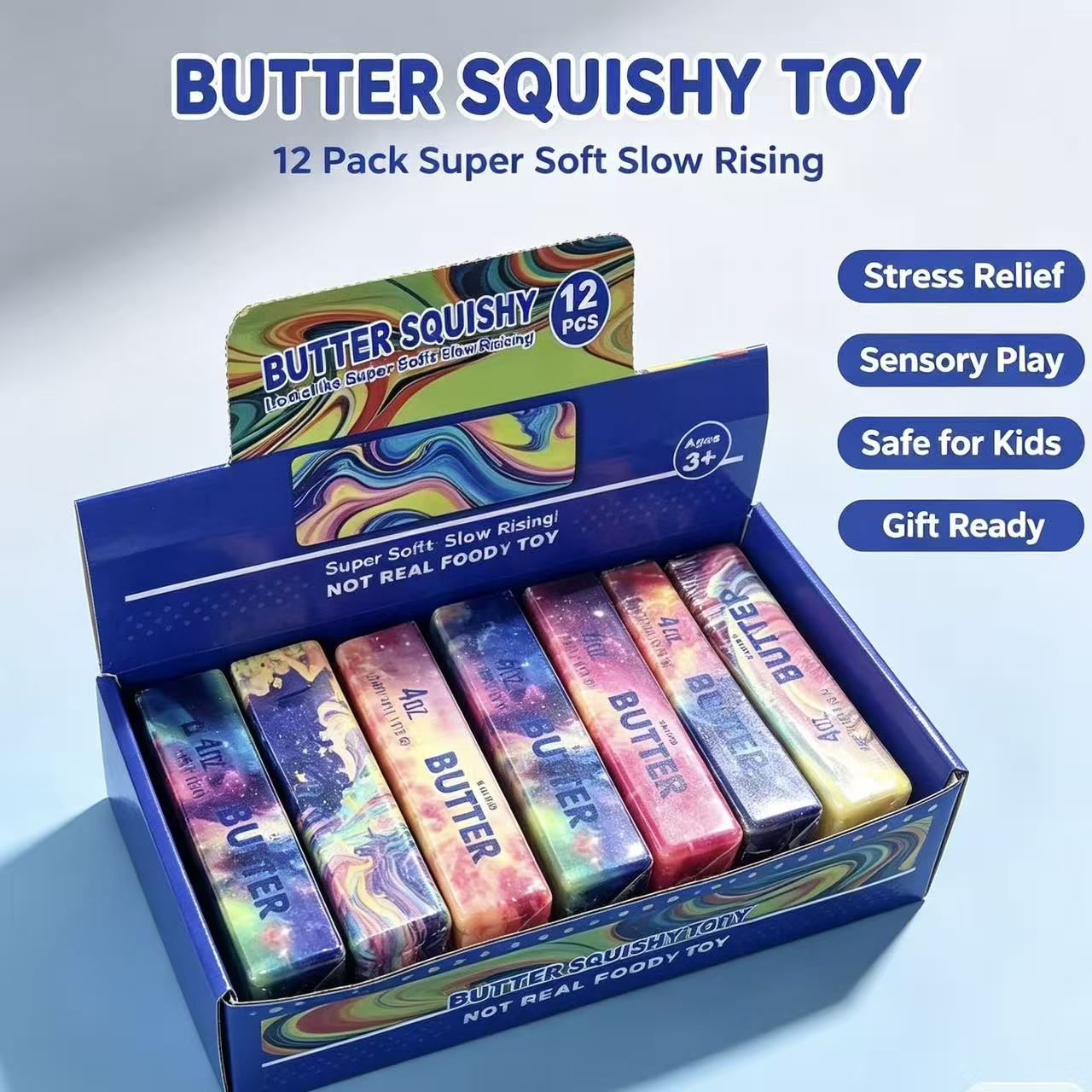 Party Games Graduation - 1-12 adet Squishy Tereyağı Çubuğu Fidget