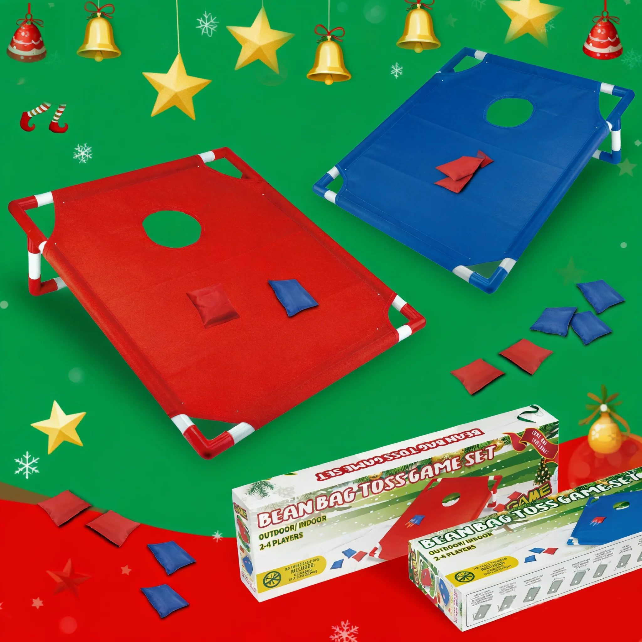Cornhole Board Set - Taşınabilir Cornhole Oyun Seti, 1 Dayanıklı