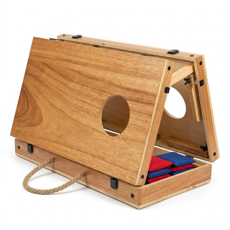 Cornhole Board Set - Katlanabilir Ahşap Cornhole Tahtası Seti Taşınabilir