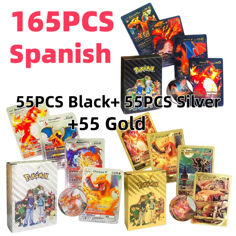 55 adet Pokemon kartları Vmax  - Party Games In Spanish incelemesi ve fiyatı